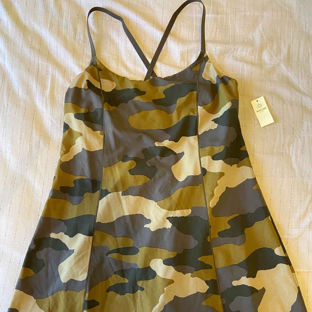 Camo Aerie Offline Tennis Dress, size S